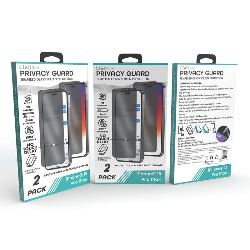 Shop iPhone 15 Pro Max Privacy Screen Protector for Added Security