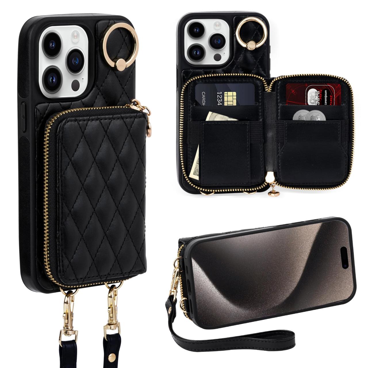 Crossbody Strap Case for iPhone 14 Pro Wallet case Women Girls 【RFID ... Shop iPhone 14 Pro Max Crossbody Case for Hands-Free Carry