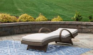 Outdoor chaise with cushion for ultimate relaxation