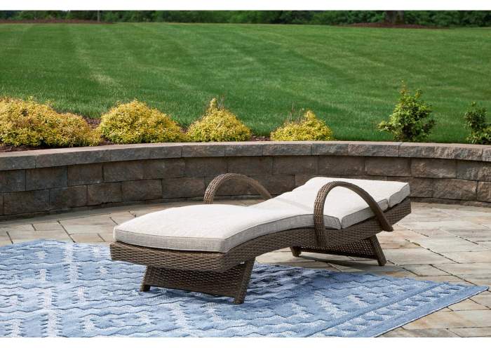 Beachcroft Outdoor Chaise Lounge with Cushion Outdoor chaise with cushion